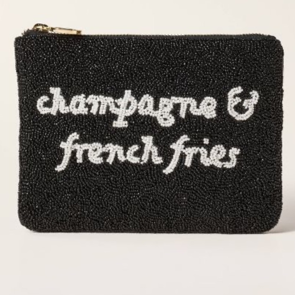 Kate Spade x Target Champagne & French Fries Beaded Clutch - Black/White
